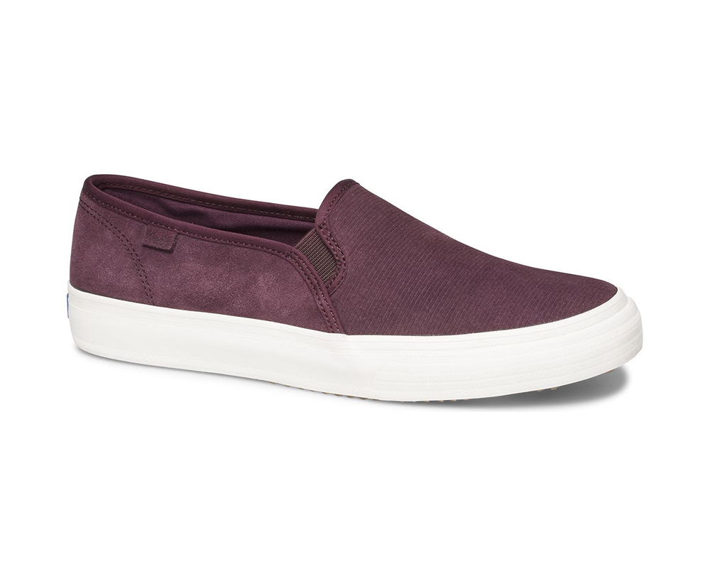 Slip Ons Keds Femme Violette - Double Decker Suede - 432-XBMYVG